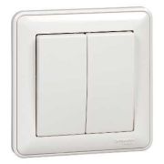 Выключатель 2-кл. СП W59 10А IP20 10AX в сборе бел. SE VS510-252-18