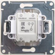 Переключатель проходной 1-кл. СП Glossa 10А IP20 (сх. 6) 10AX механизм перламутр. SE GSL000661