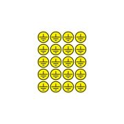Наклейка знак электробезопасности «Заземление» d20мм (20шт на листе) Rexant 56-0010